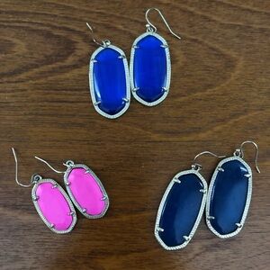 Kendra Scott (set of three pairs) earrings.